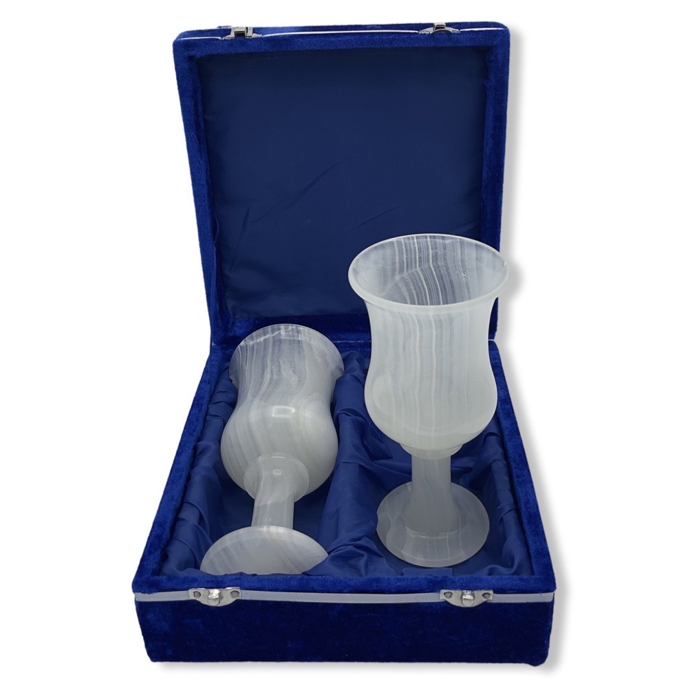 Marble Wine Glasses - Set of 2